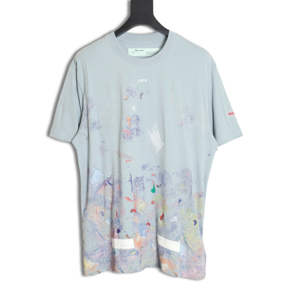 Off-White Starry Sky Fireworks Ink Arrow Short Sleeve T-shirt