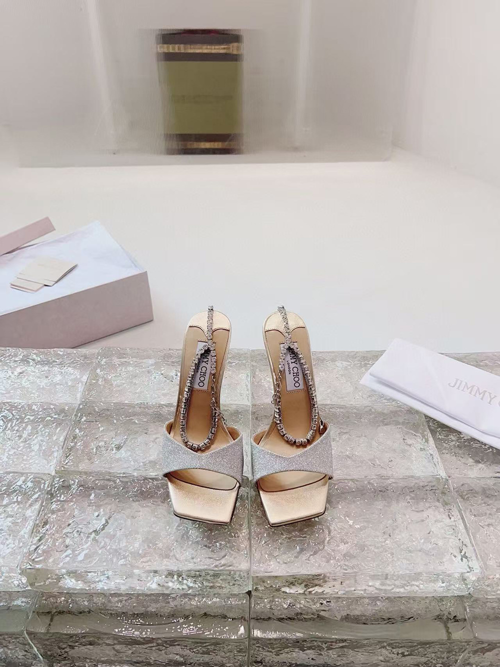 Ji*y Ch* saeda 100 heeled sandals h:10cm