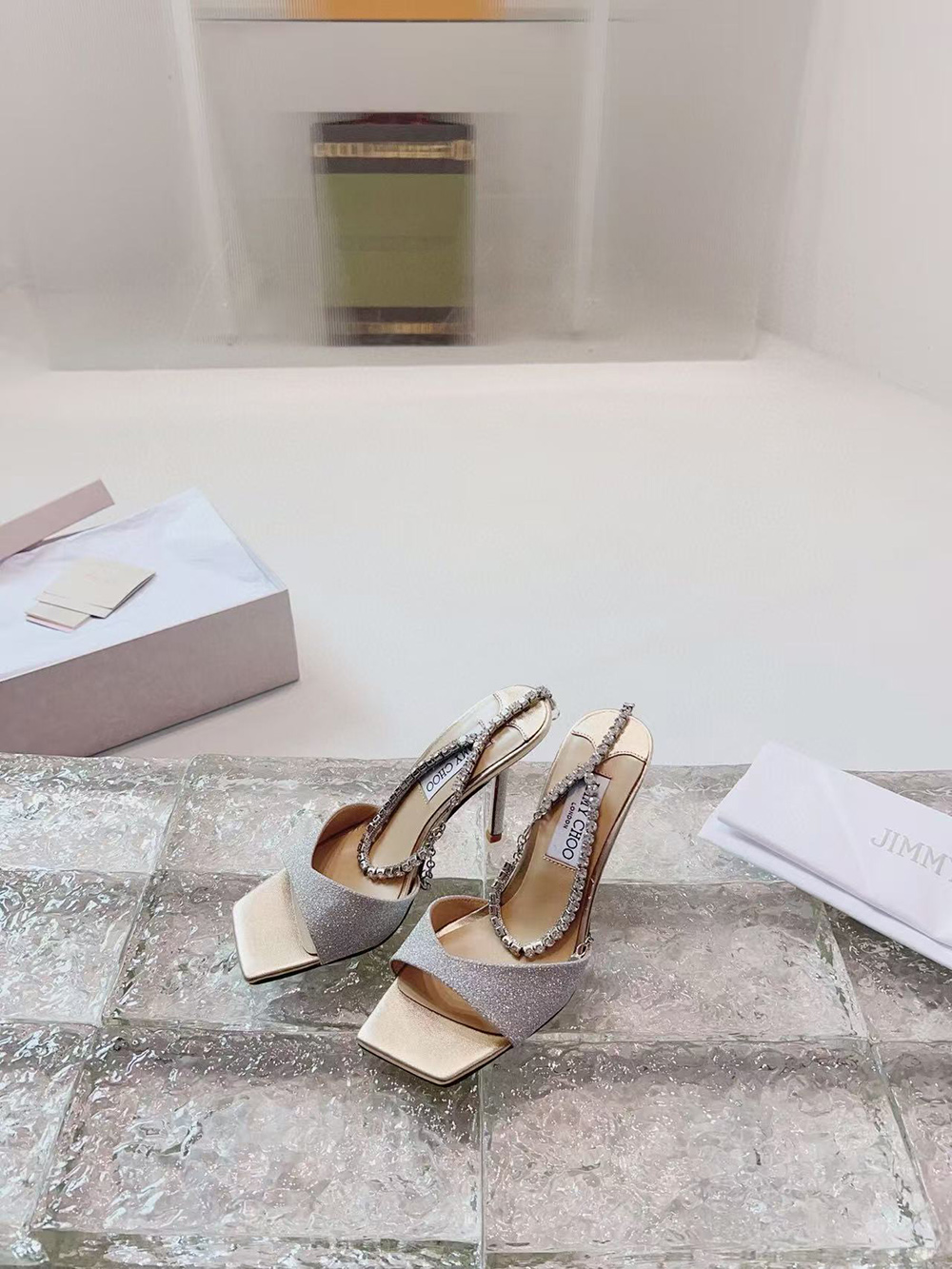 Ji*y Ch* saeda 100 heeled sandals h:10cm