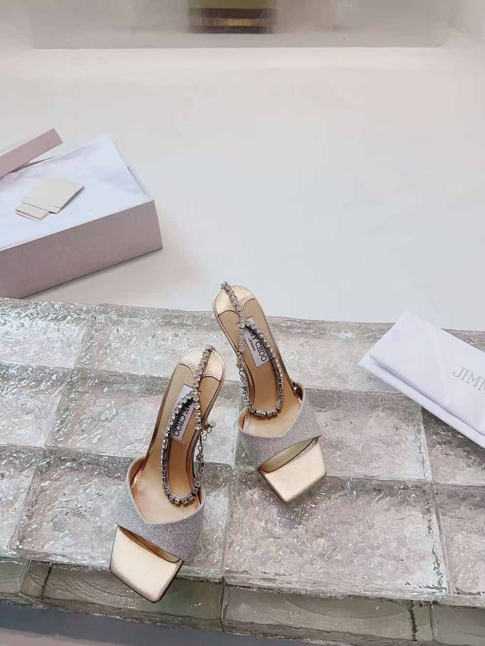 Ji*y Ch* saeda 100 heeled sandals h:10cm