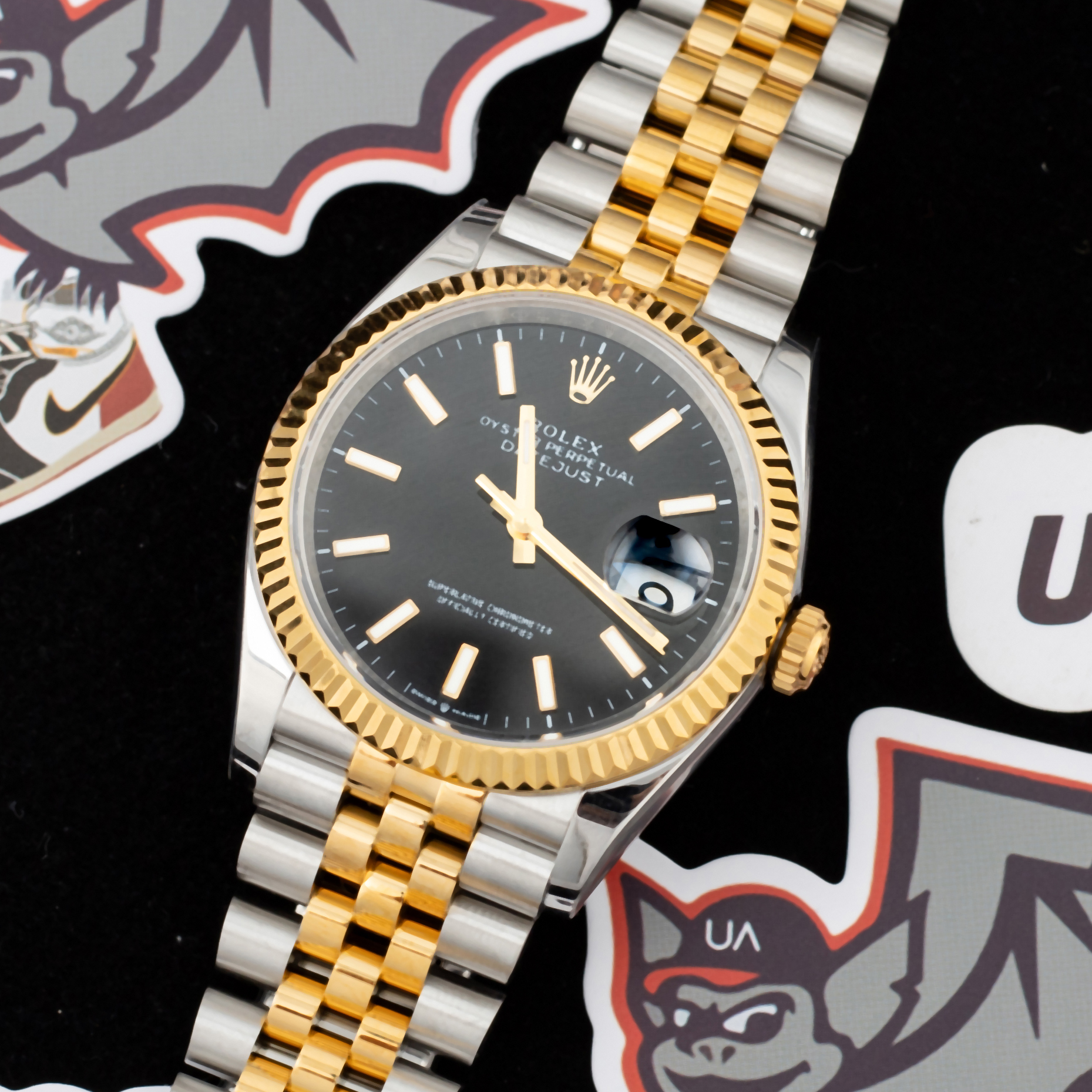 R*l*x - datejust 126233 36mm jub 904l black/stk yg/ss wrapped gmf a2836