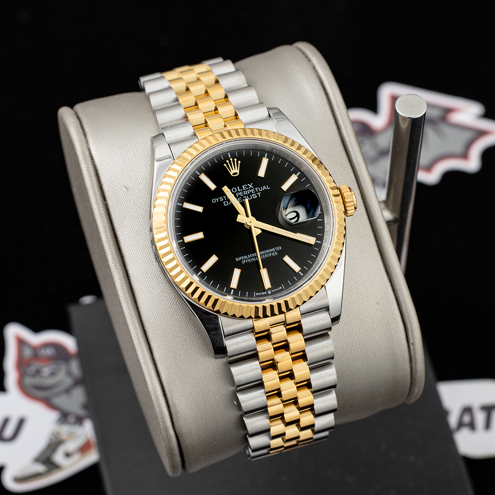 R*l*x - datejust 126233 36mm jub 904l black/stk yg/ss wrapped gmf a2836