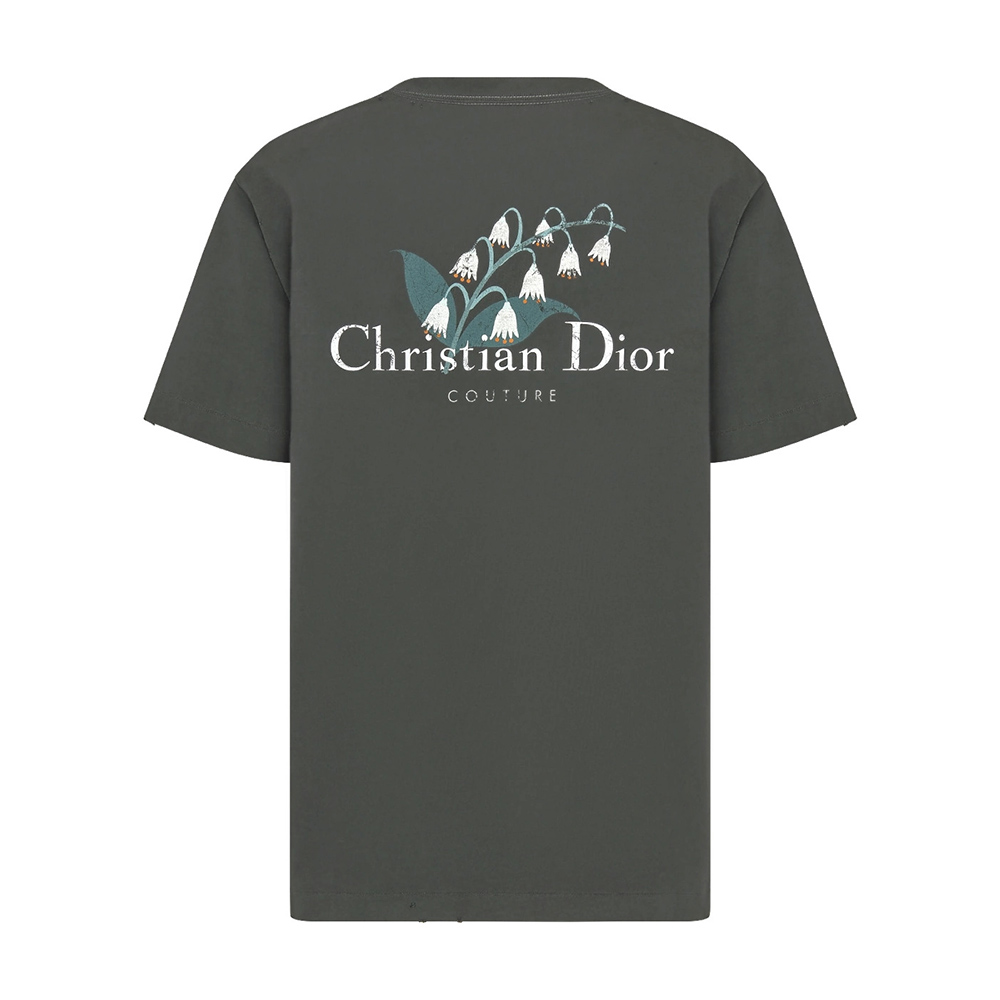 D*or lily of the valley slogan print t-shirt