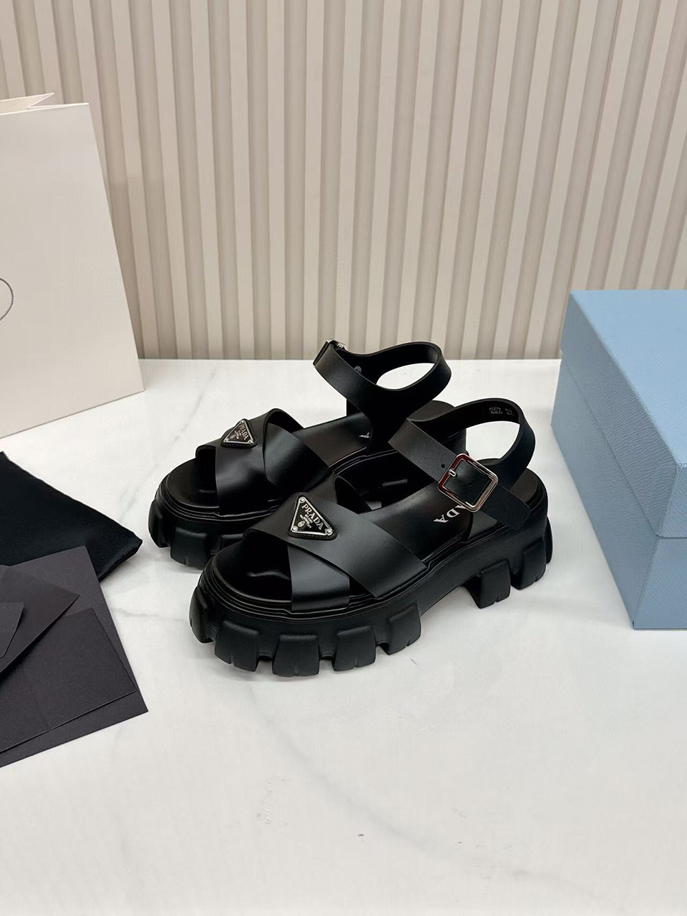 Pra*a monolith rubber sandals