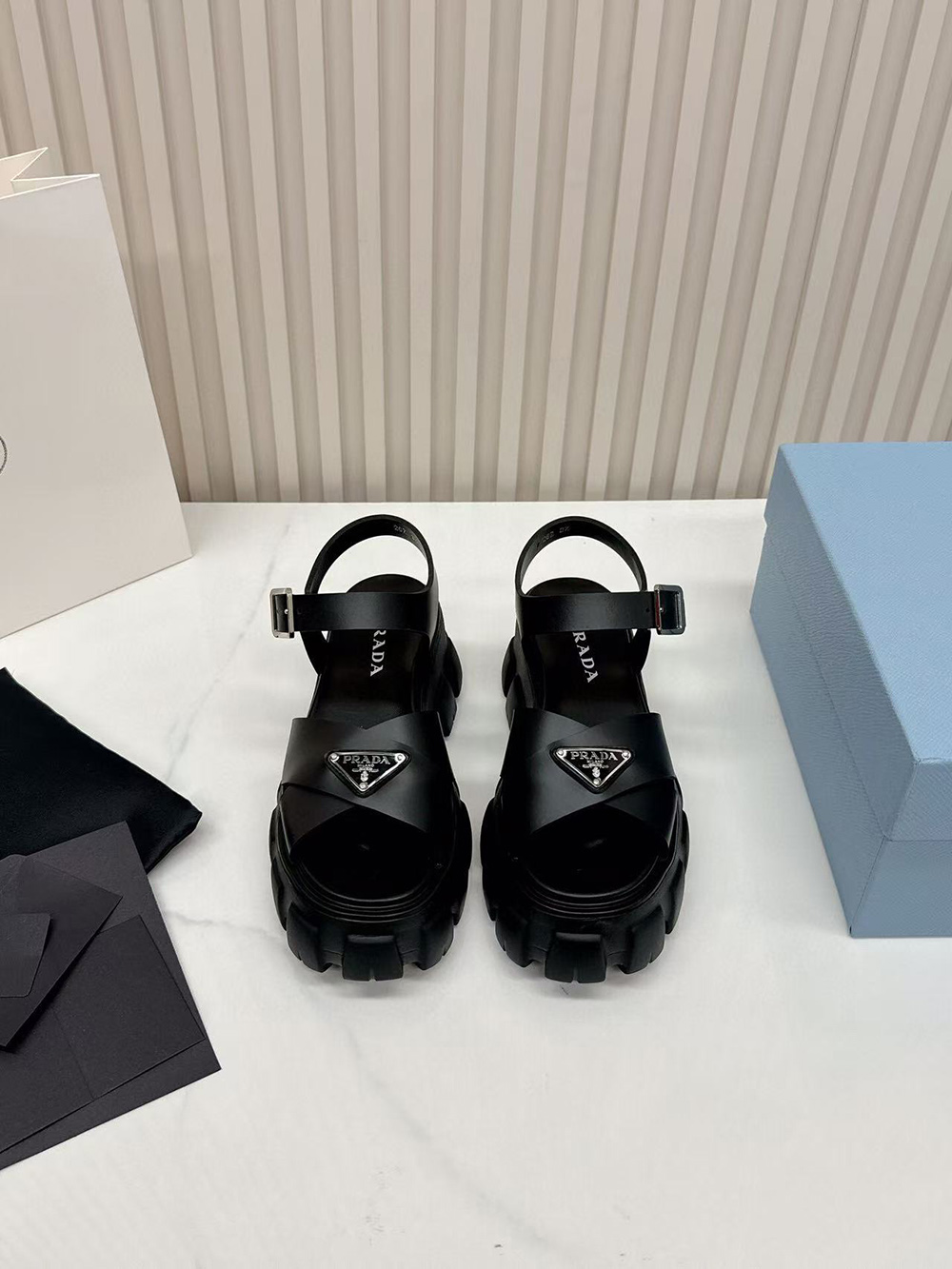 Pra*a monolith rubber sandals