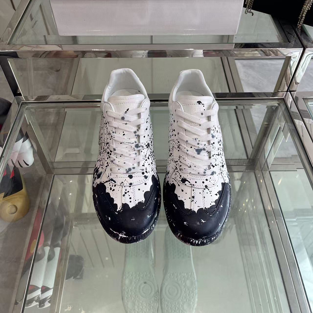 ma*s*n Ma*i*la replica low ''paint splatter - white black''