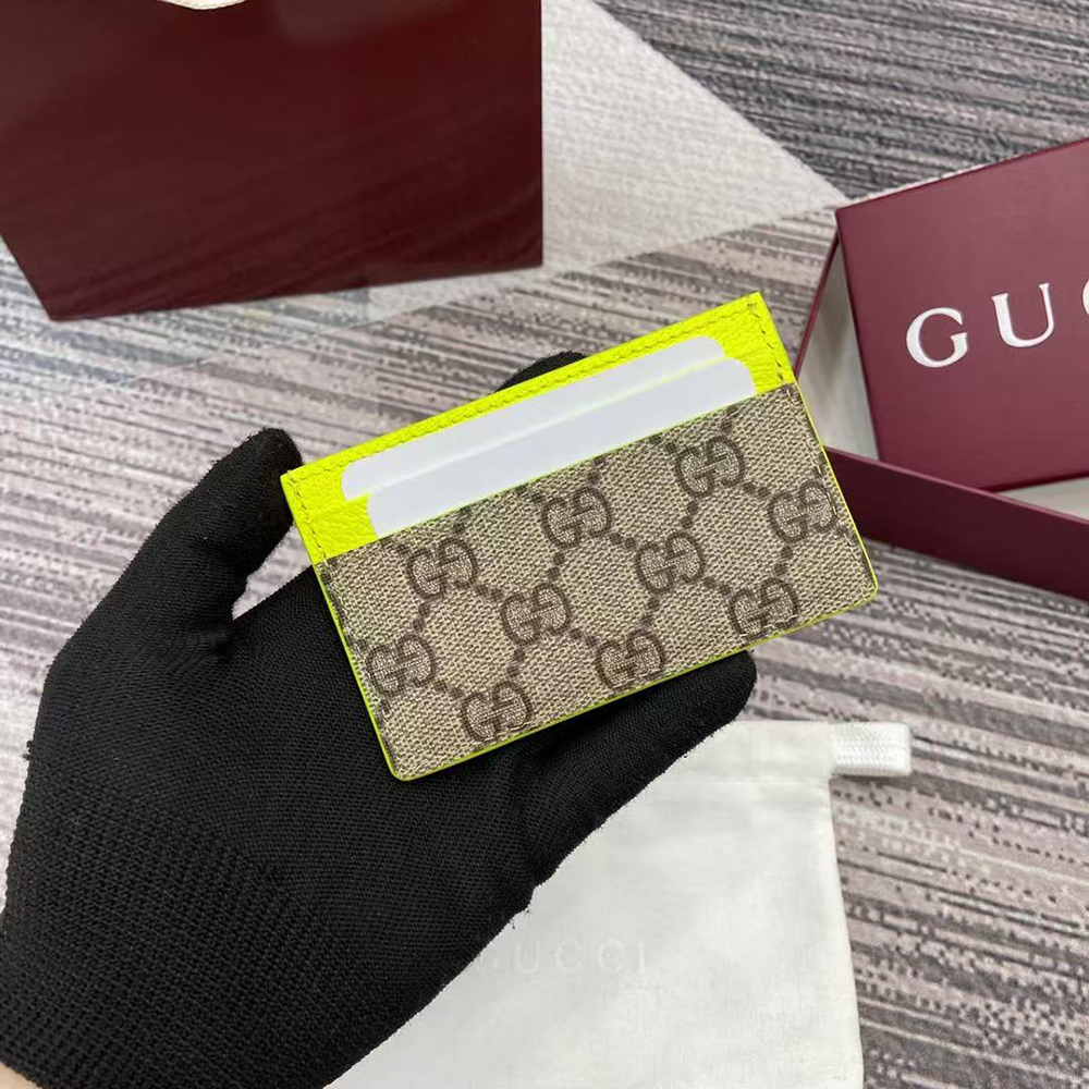 G*u*i bi-color gg card case 768248 11*7cm