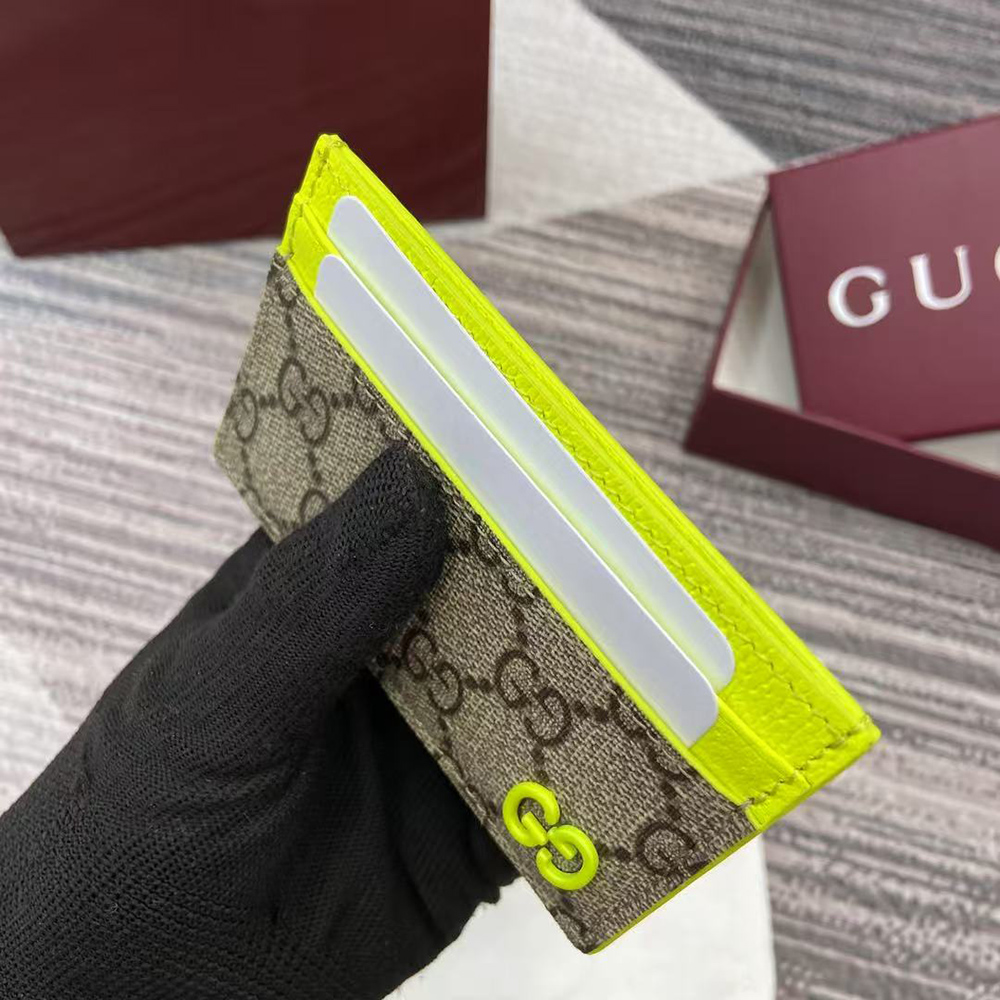 G*u*i bi-color gg card case 768248 11*7cm