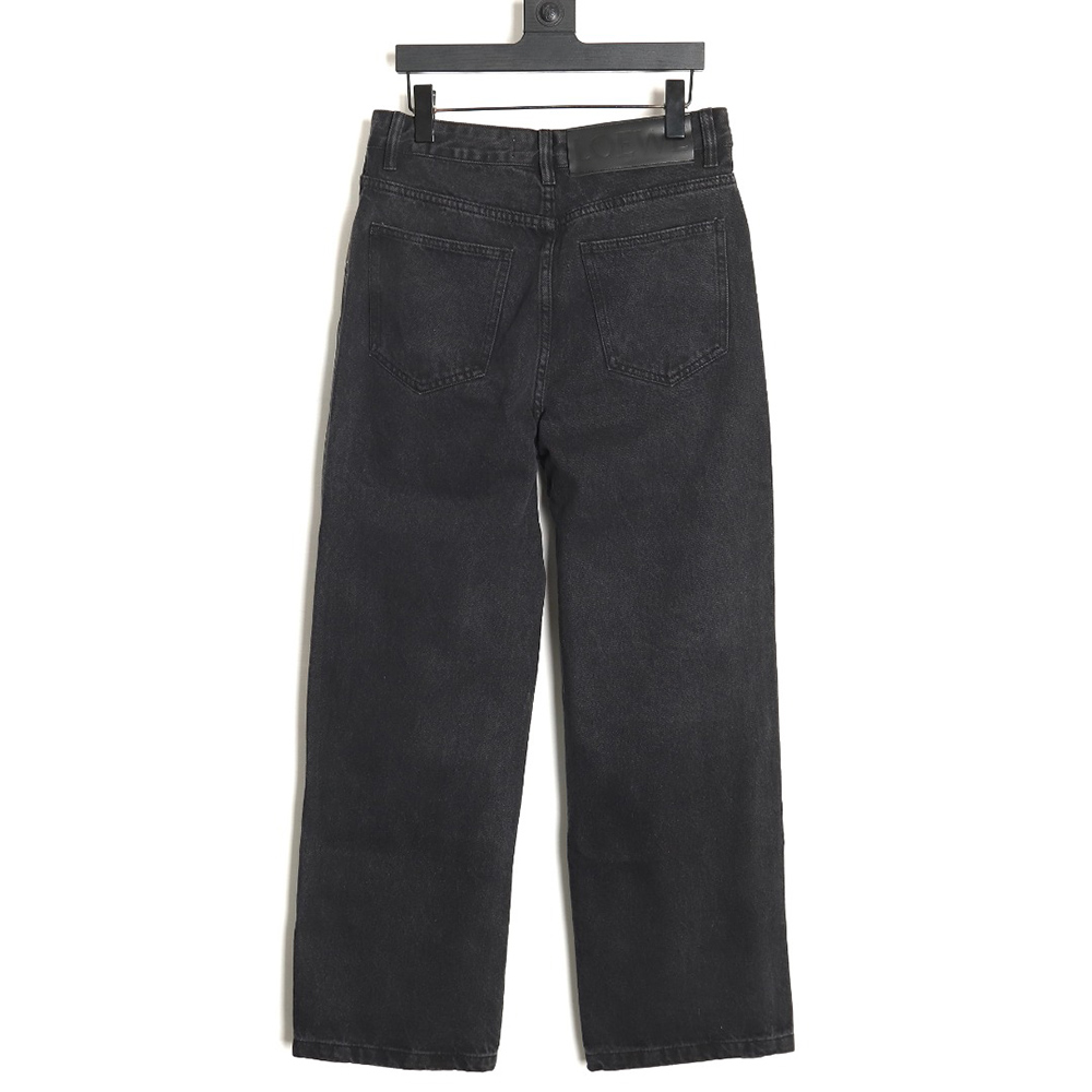 L0ew* denim embroidered denim pants