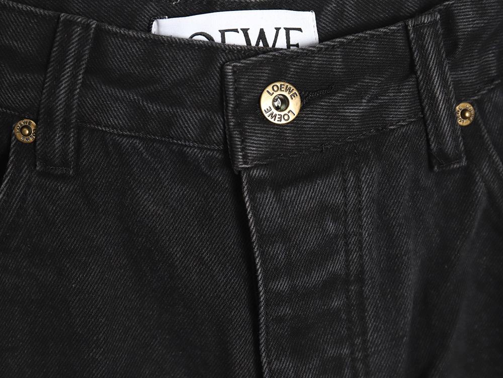 L0ew* denim embroidered denim pants