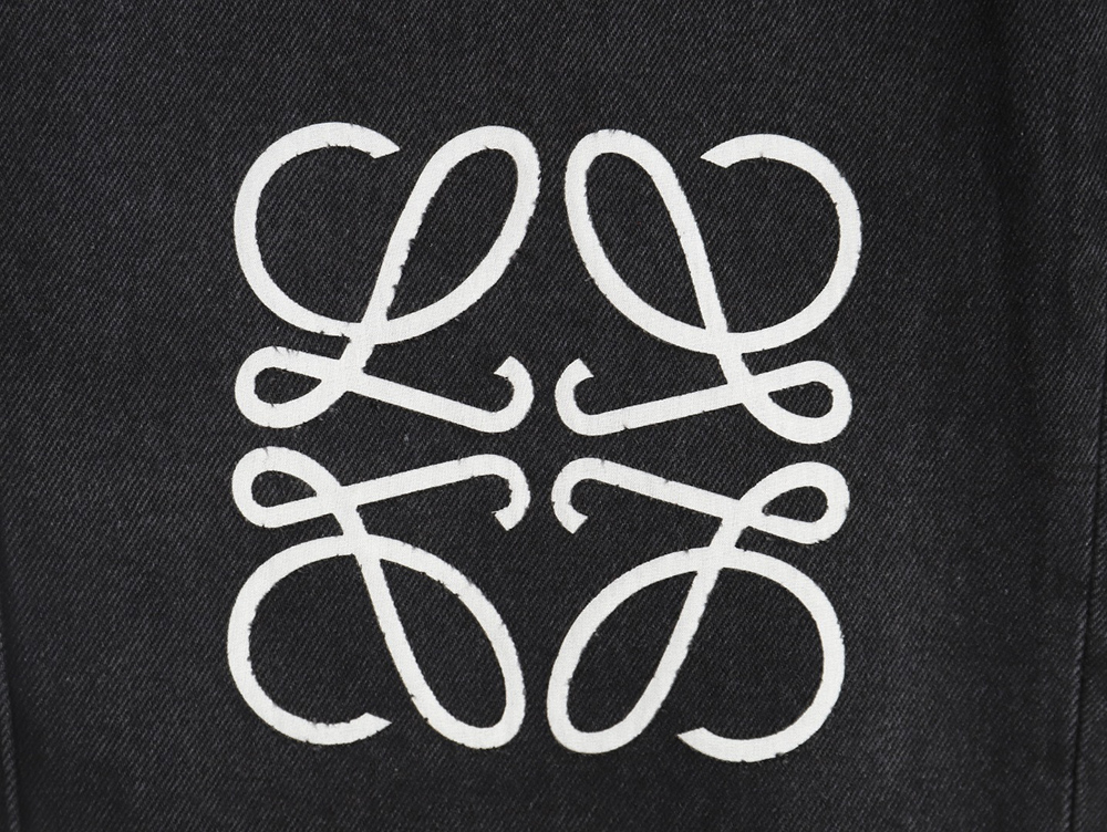 L0ew* denim embroidered denim pants