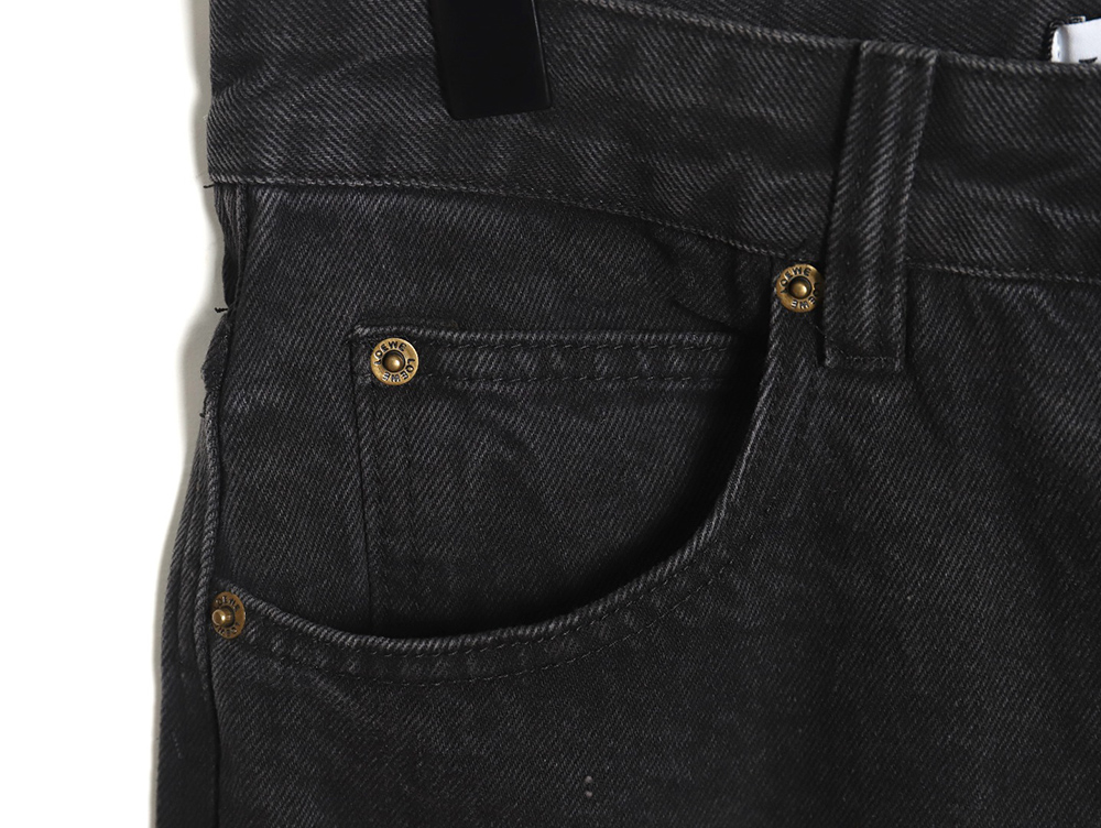 L0ew* denim embroidered denim pants