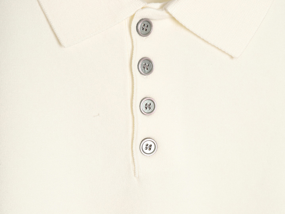 Thom Browne Knitted Four-Bar Polo Short Sleeve T-Shirt