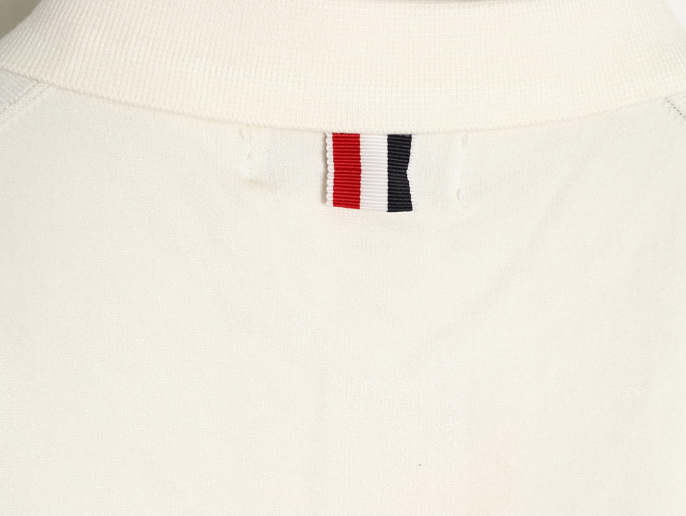Thom Browne Knitted Four-Bar Polo Short Sleeve T-Shirt