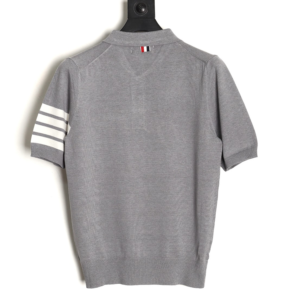 Thom Browne Knitted Four-Bar Polo Short Sleeve T-Shirt TSK1