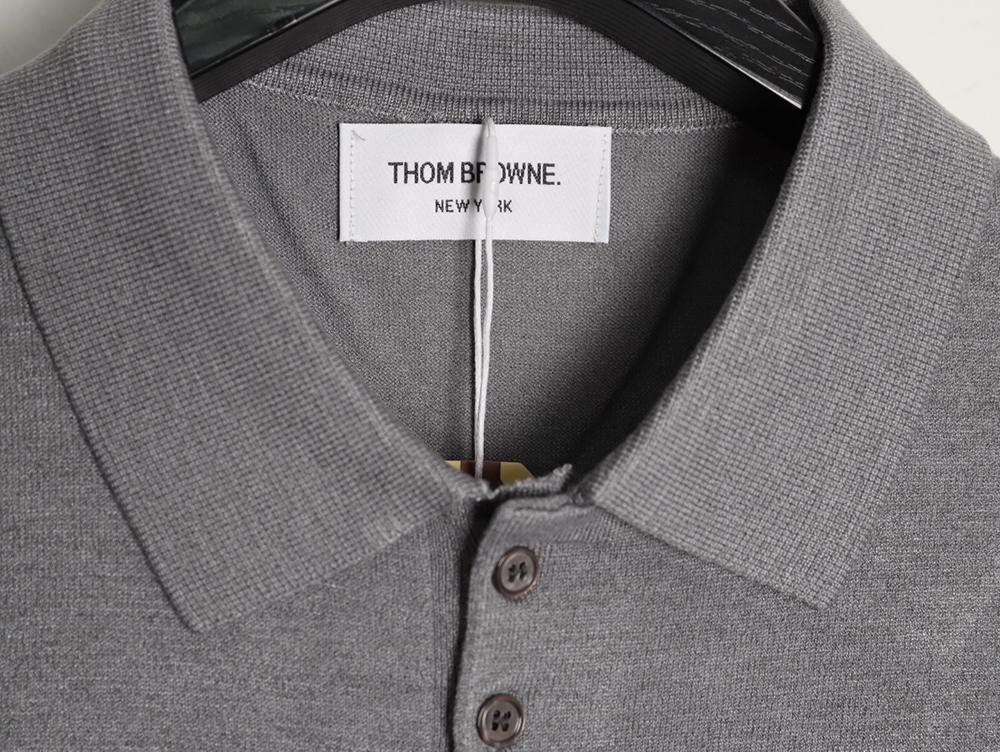 Thom Browne Knitted Four-Bar Polo Short Sleeve T-Shirt TSK1
