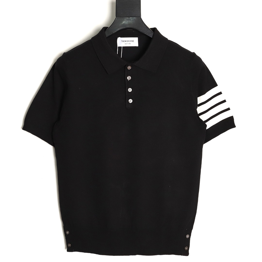 Thom Browne Knitted Four-Bar Polo Short Sleeve T-Shirt TSK2