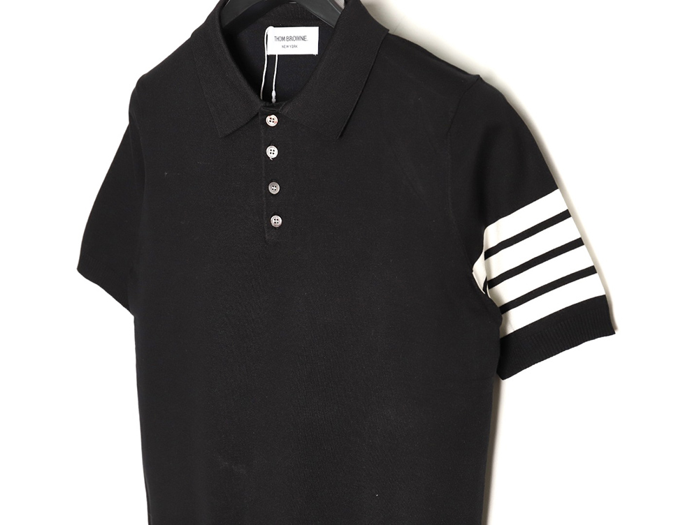 Thom Browne Knitted Four-Bar Polo Short Sleeve T-Shirt TSK2