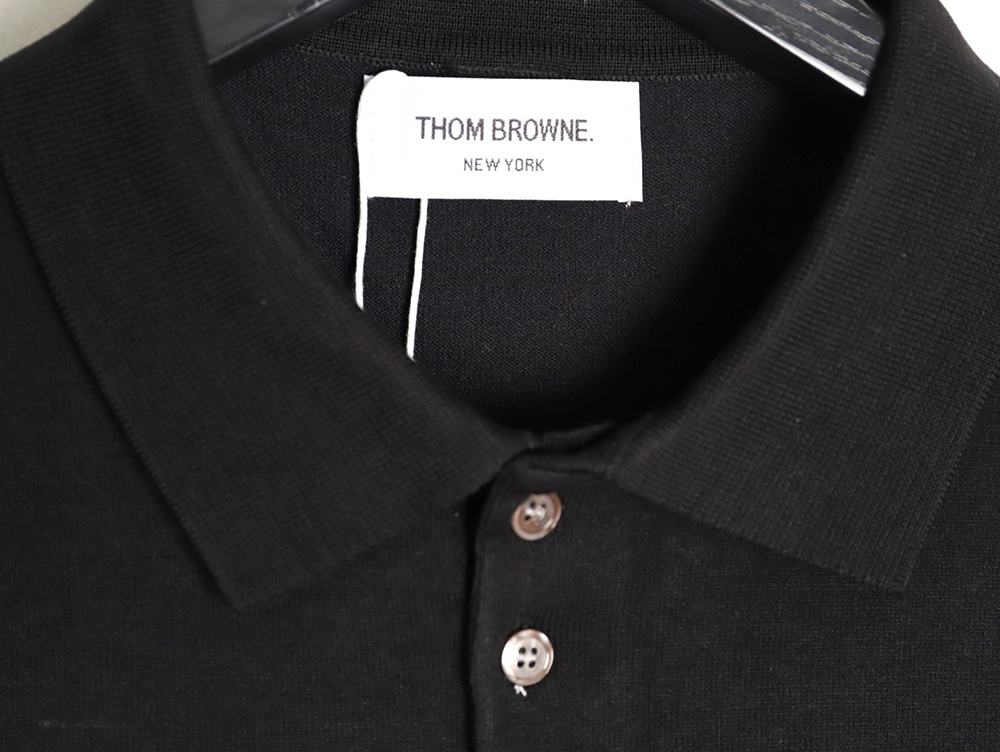 Thom Browne Knitted Four-Bar Polo Short Sleeve T-Shirt TSK2