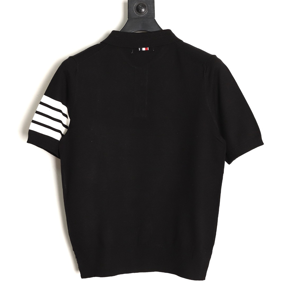 Thom Browne Knitted Four-Bar Polo Short Sleeve T-Shirt TSK2