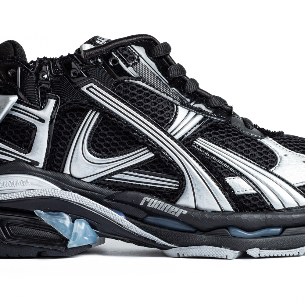 Ba*len*cia*ga runner sneaker "black silver"