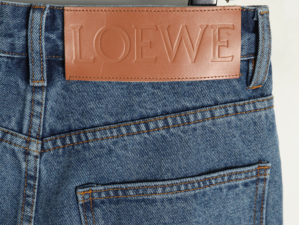 L0ew* anagram denim embroidered jeans