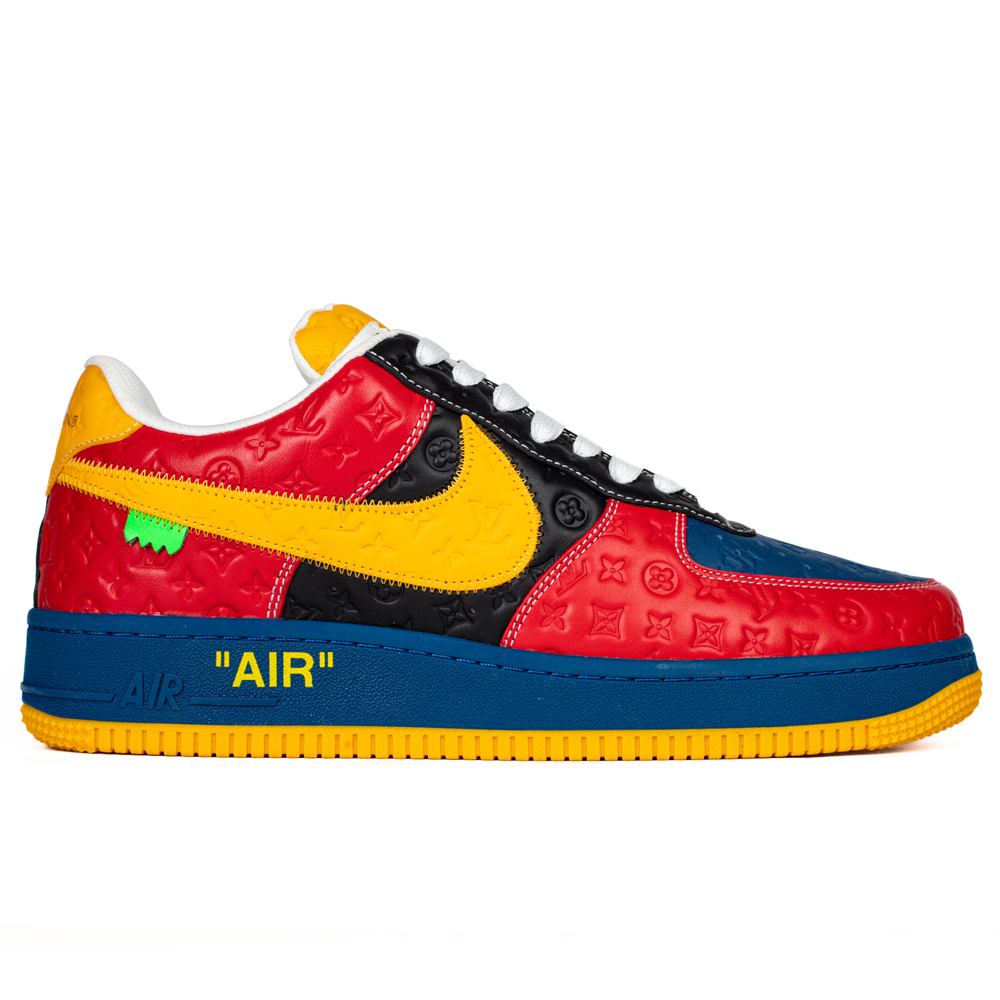 l0*is V*t0n & nike air force 1 virgil abloh ''yellow blue red''
