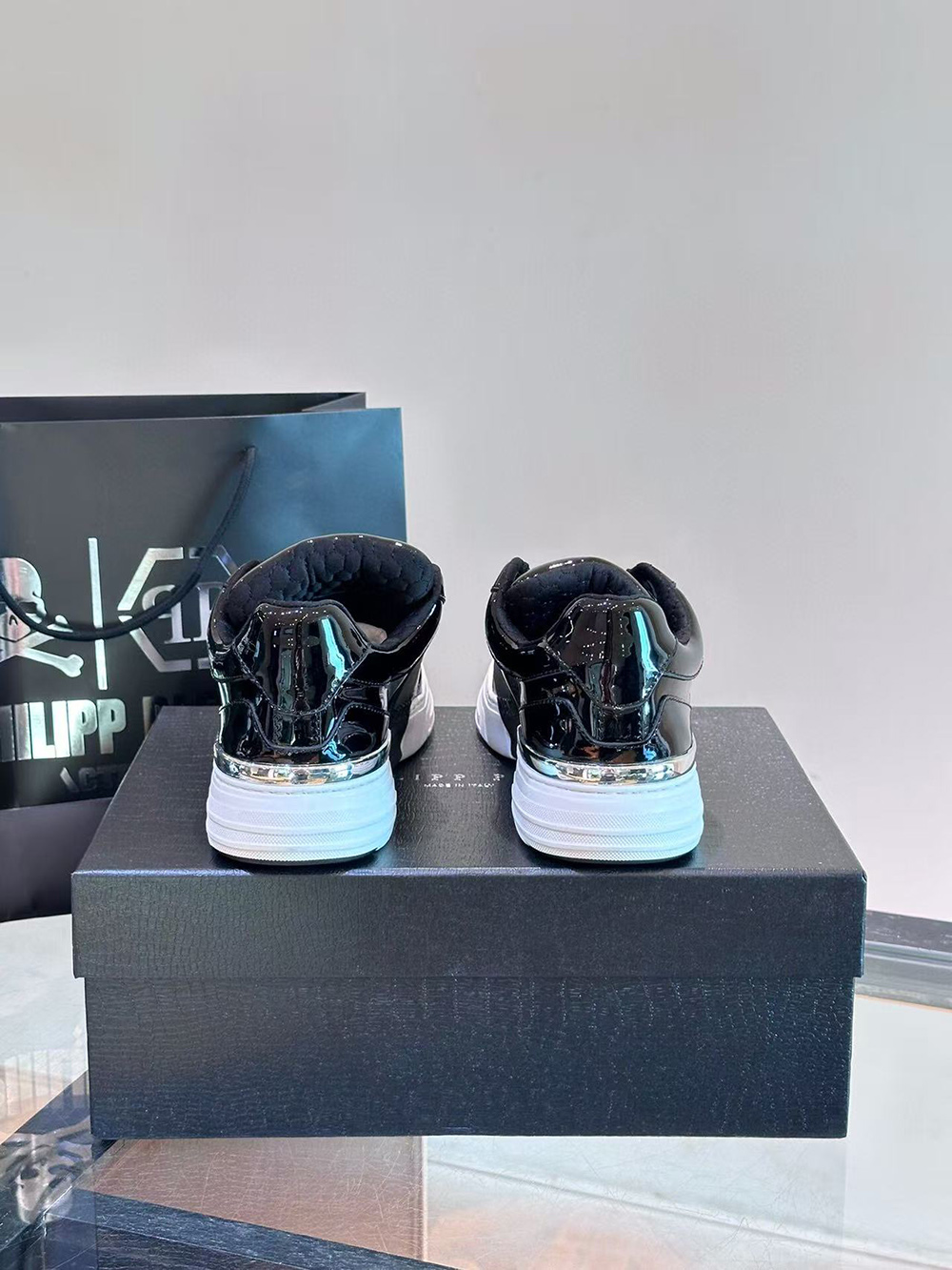 philipp plein S*per street lo-top sneakers hexagon