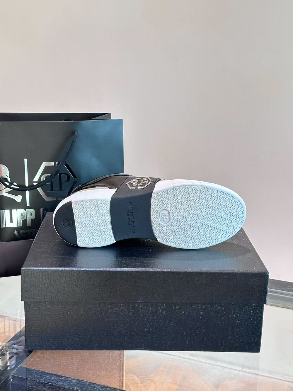 philipp plein S*per street lo-top sneakers hexagon