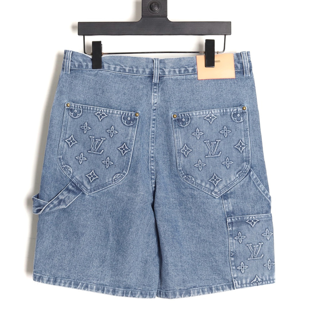 l0*is V*t0n embossed monogram cargo jeans