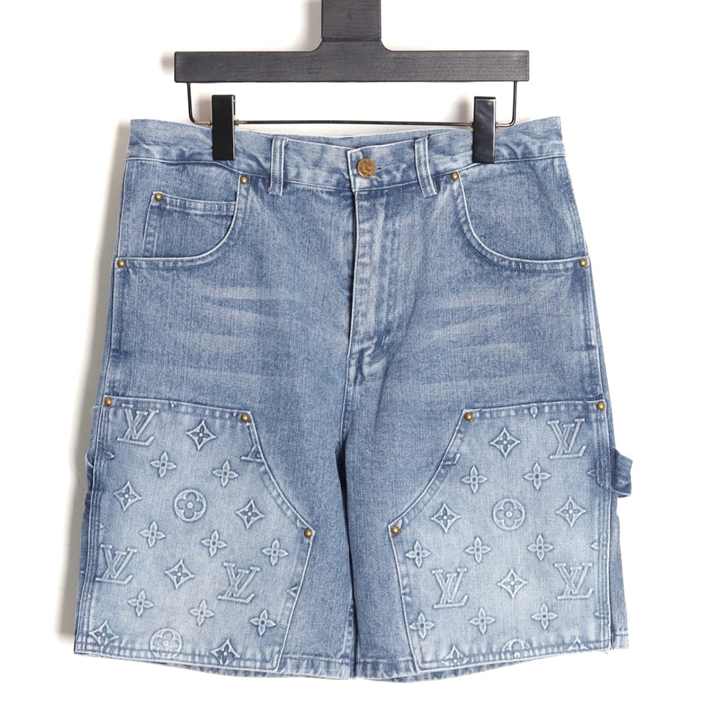 l0*is V*t0n embossed monogram cargo jeans