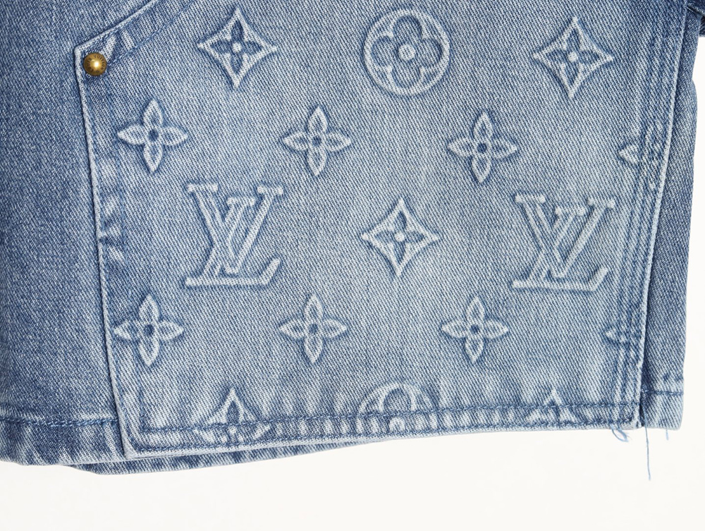 l0*is V*t0n embossed monogram cargo jeans