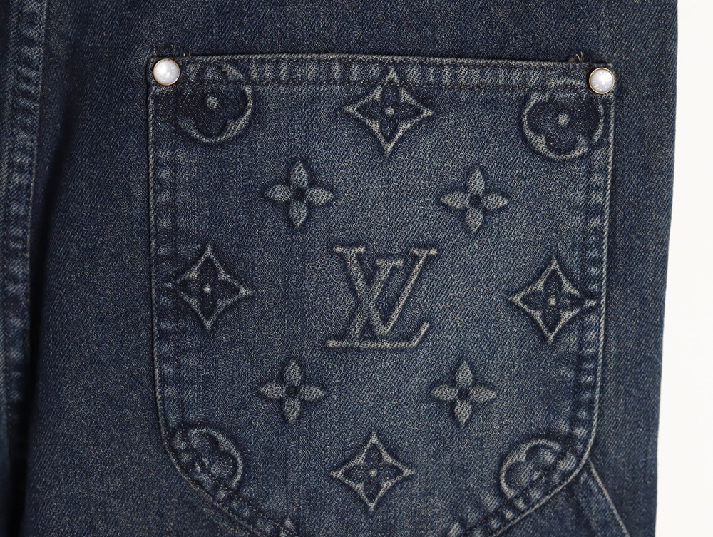 l0*is V*t0n embossed monogram cargo jeans tsk1