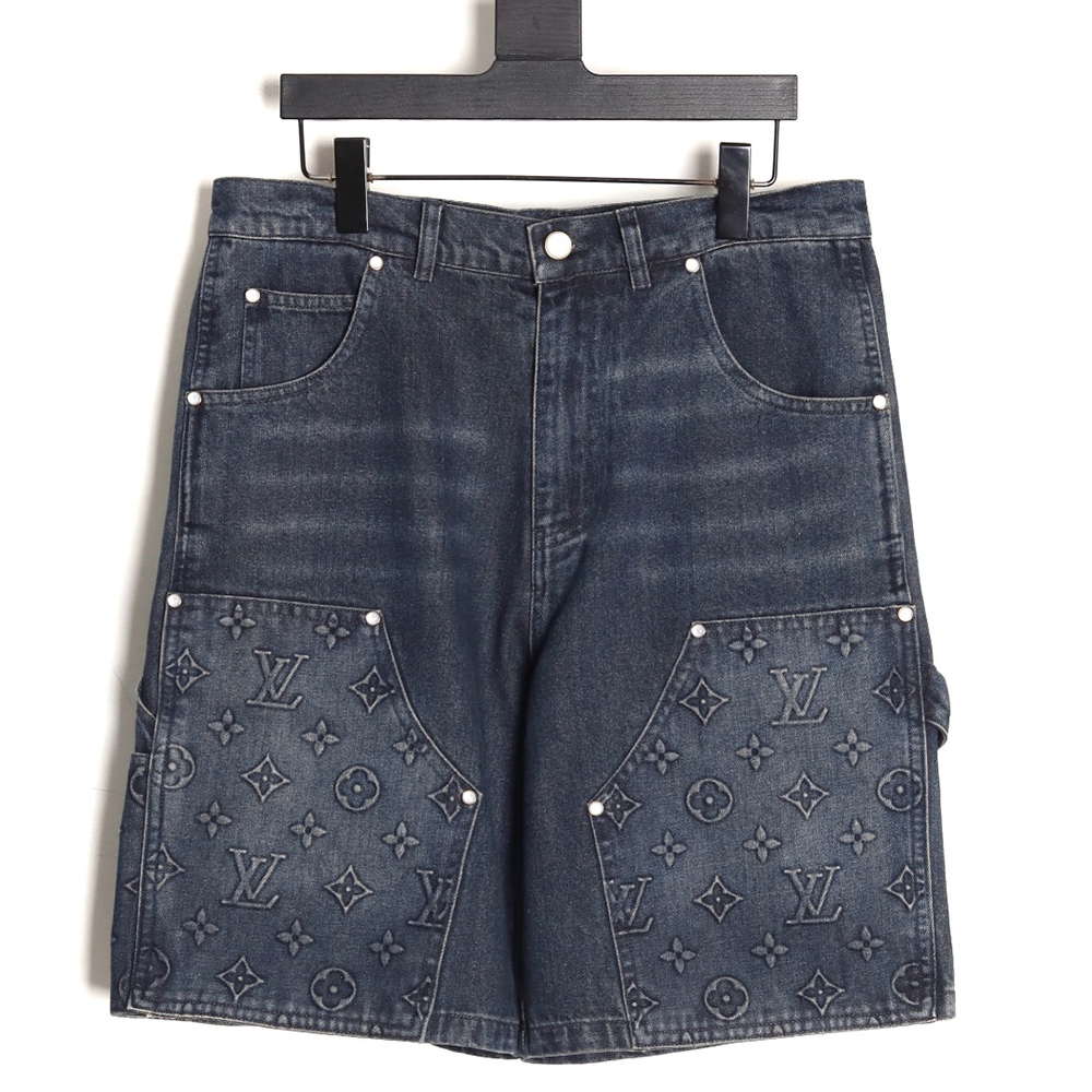 l0*is V*t0n embossed monogram cargo jeans tsk1