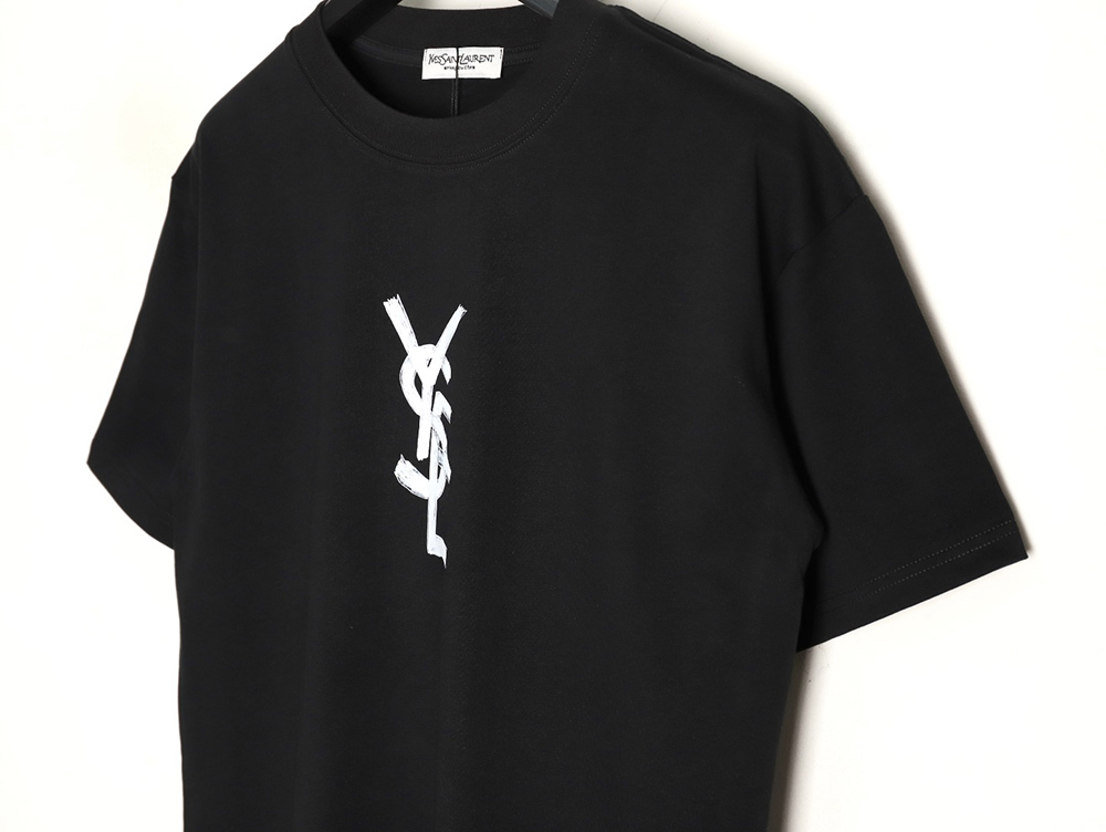 yves Sa**t Lau*nt graffiti print short-sleeved t-shirt