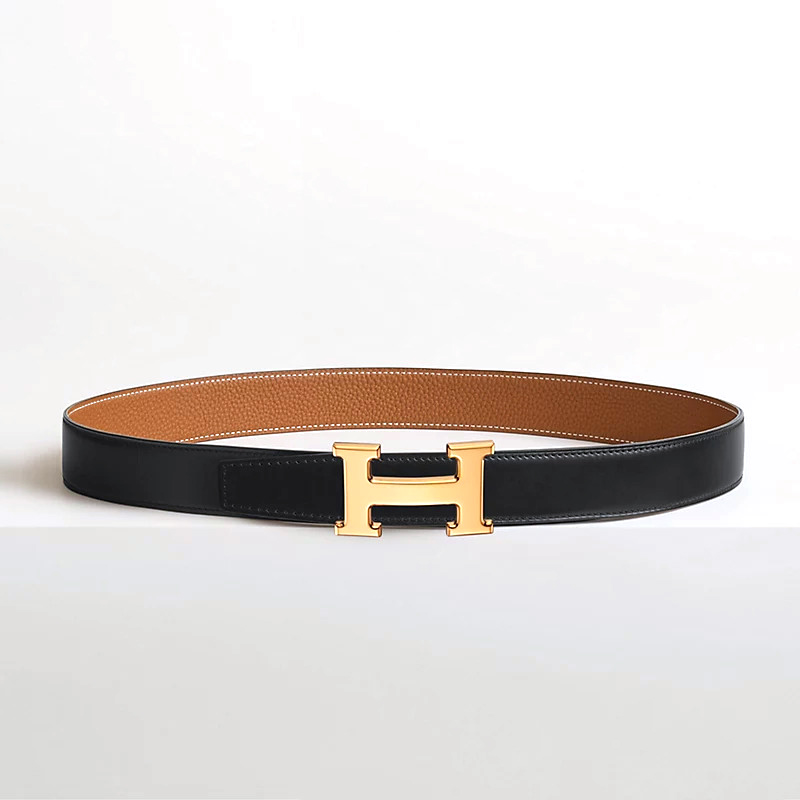 H**mes h belt buckle & reversible leather strap h064544c