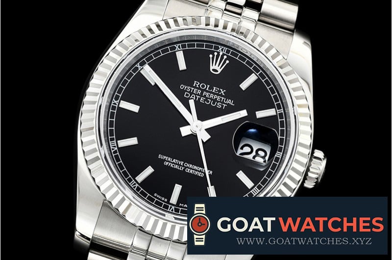 R*l*x - dj 36mm jub flt 904l ss/ss black/stk arf a3135 mod