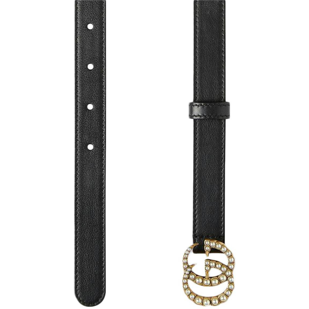 G*u*i double g thin leather belt 476342