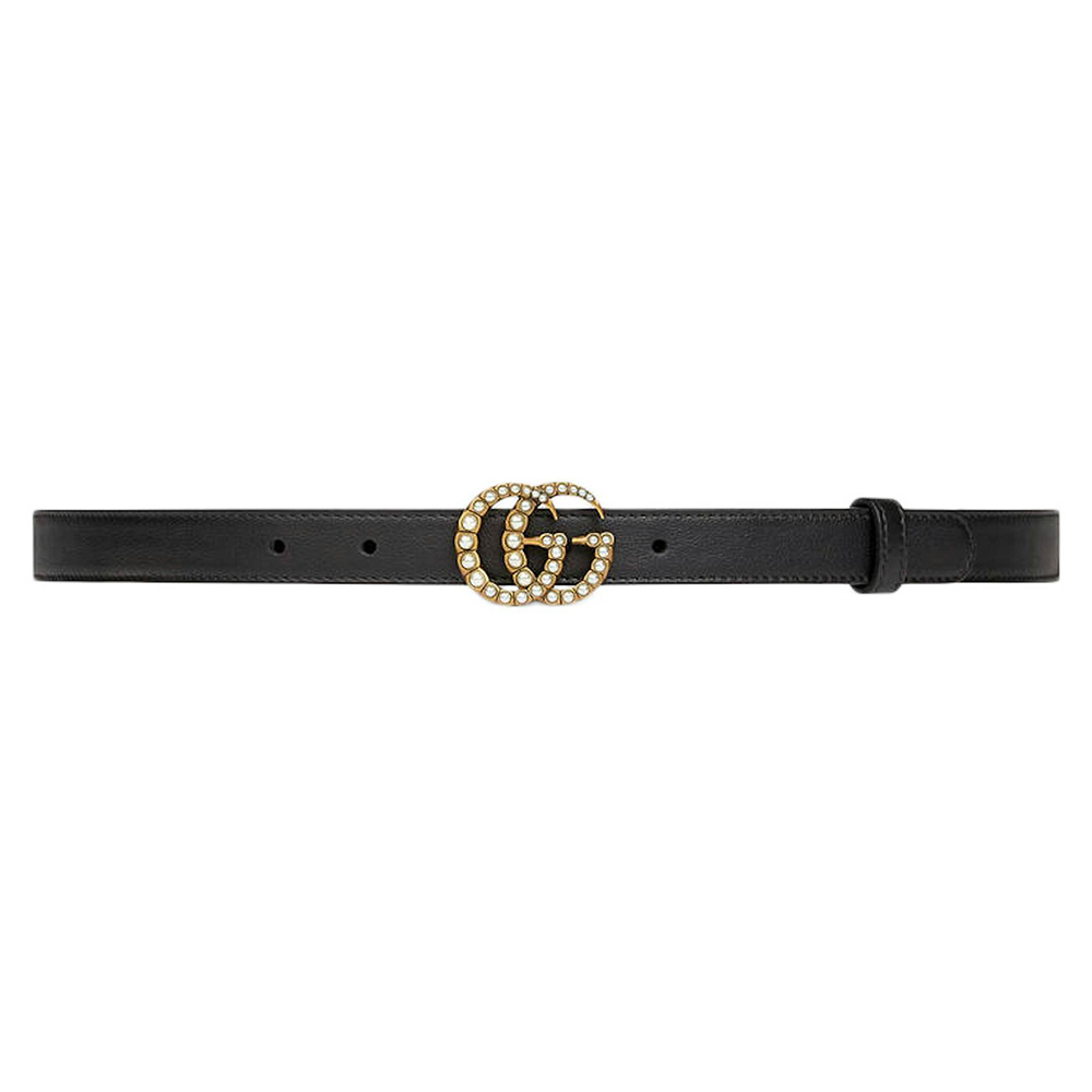 G*u*i double g thin leather belt 476342