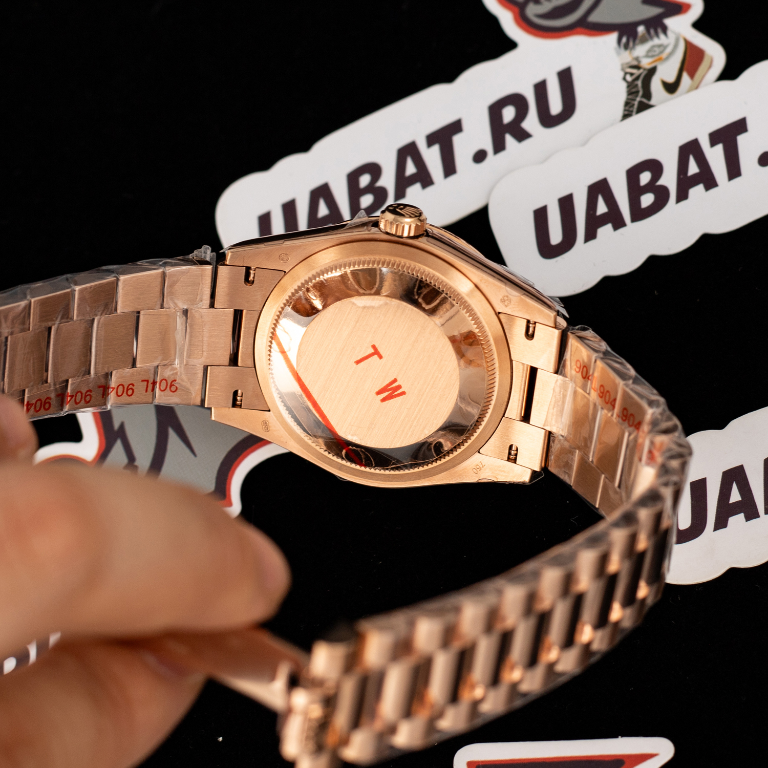 R*l*x - daydate 36mm flt pres rg/rg brown diam ewf a3255 mod