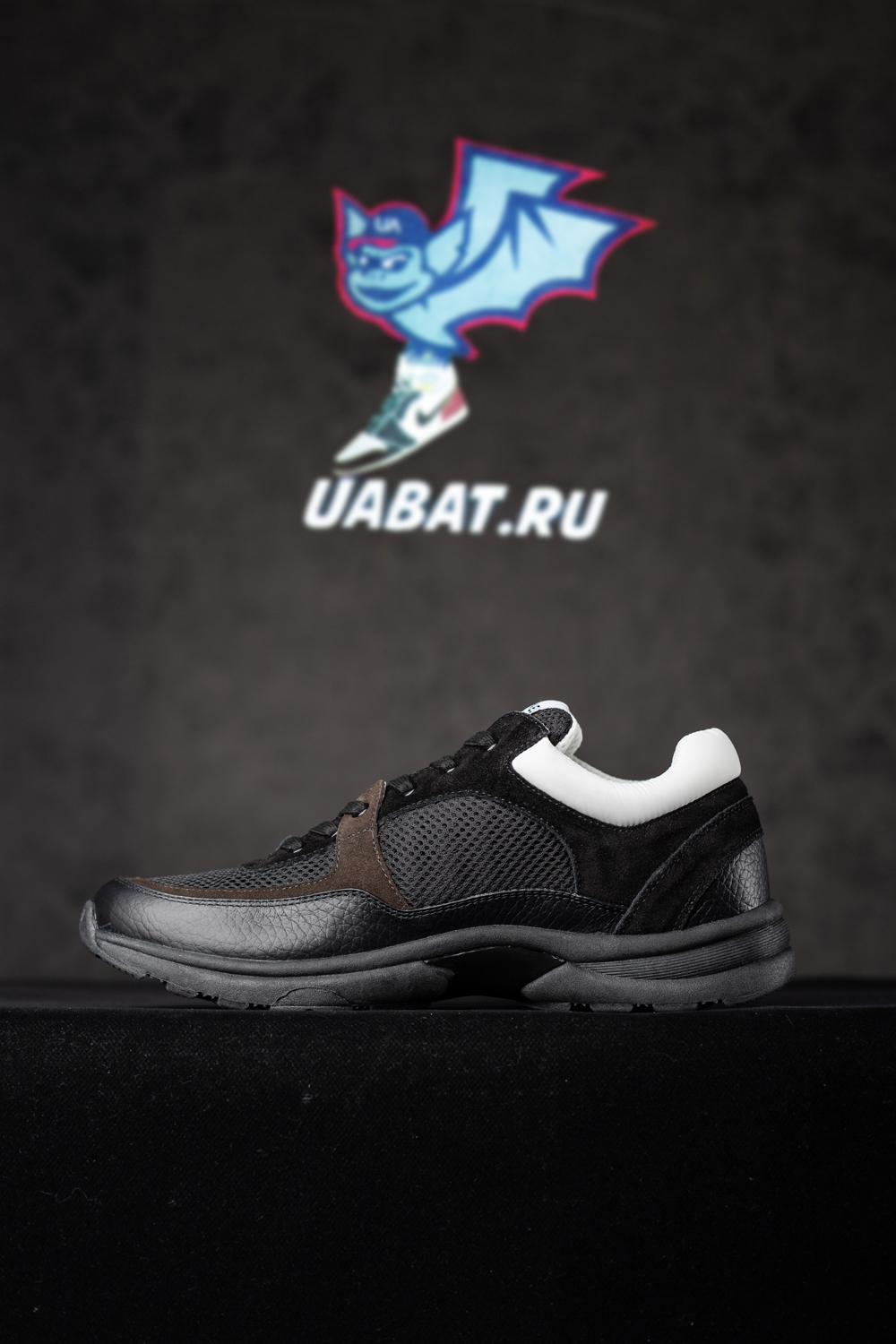 Ch*el cc low-top sneakers black & white