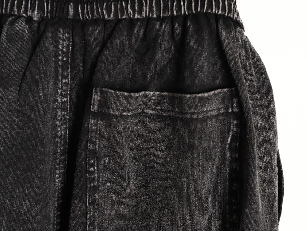 Ch**me He**ts patch horseshoe cross embroidery washed shorts