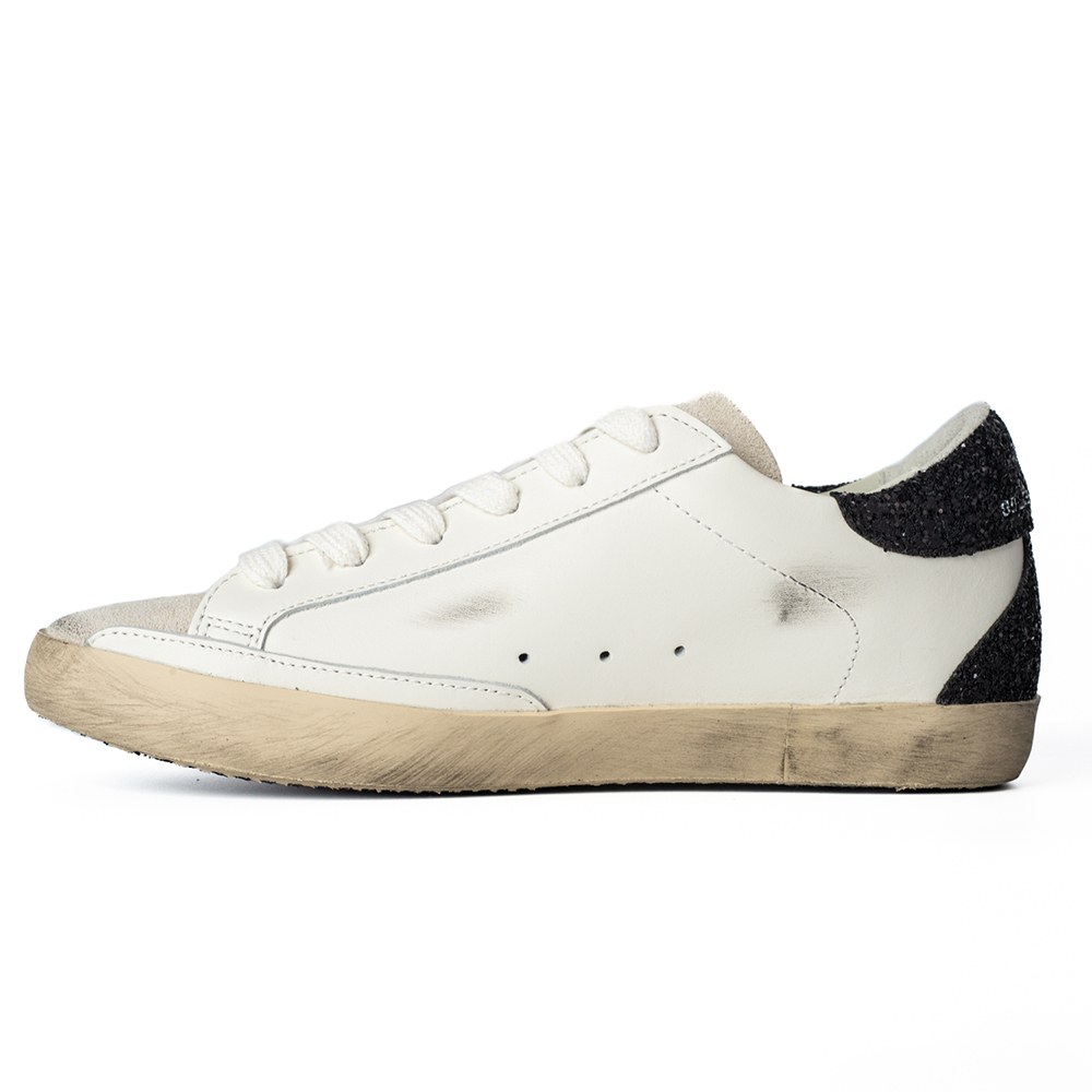 golden goose S*per-star white black glitter