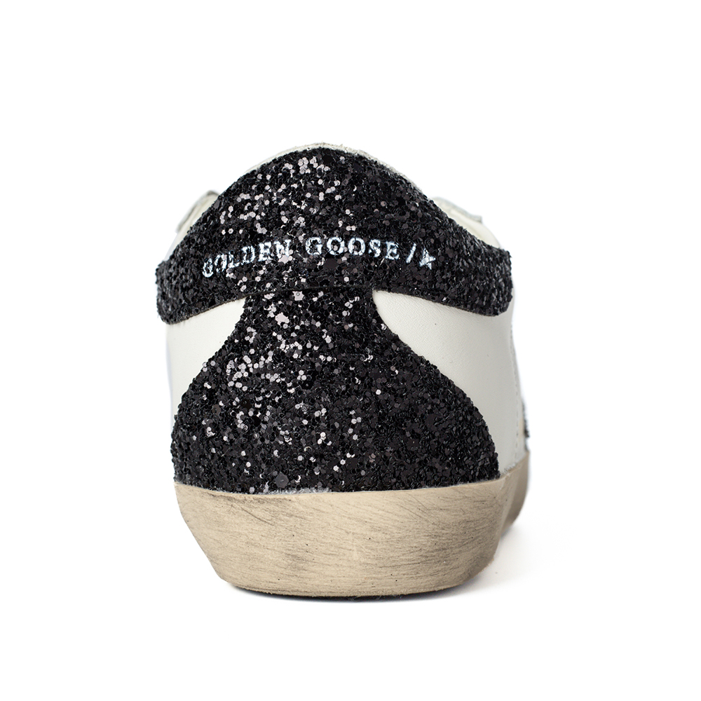 golden goose S*per-star white black glitter