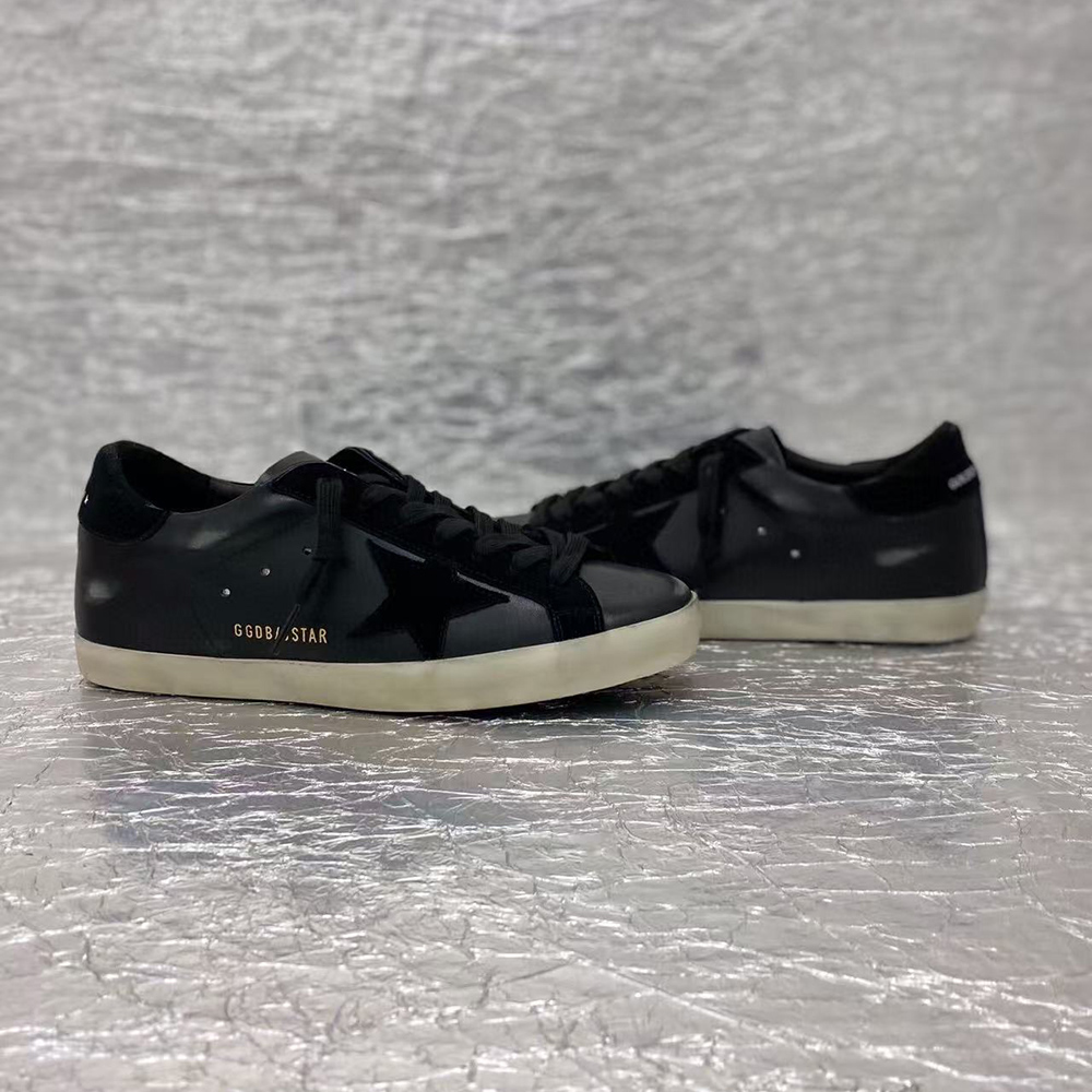 golden goose S*per-star black sneakers
