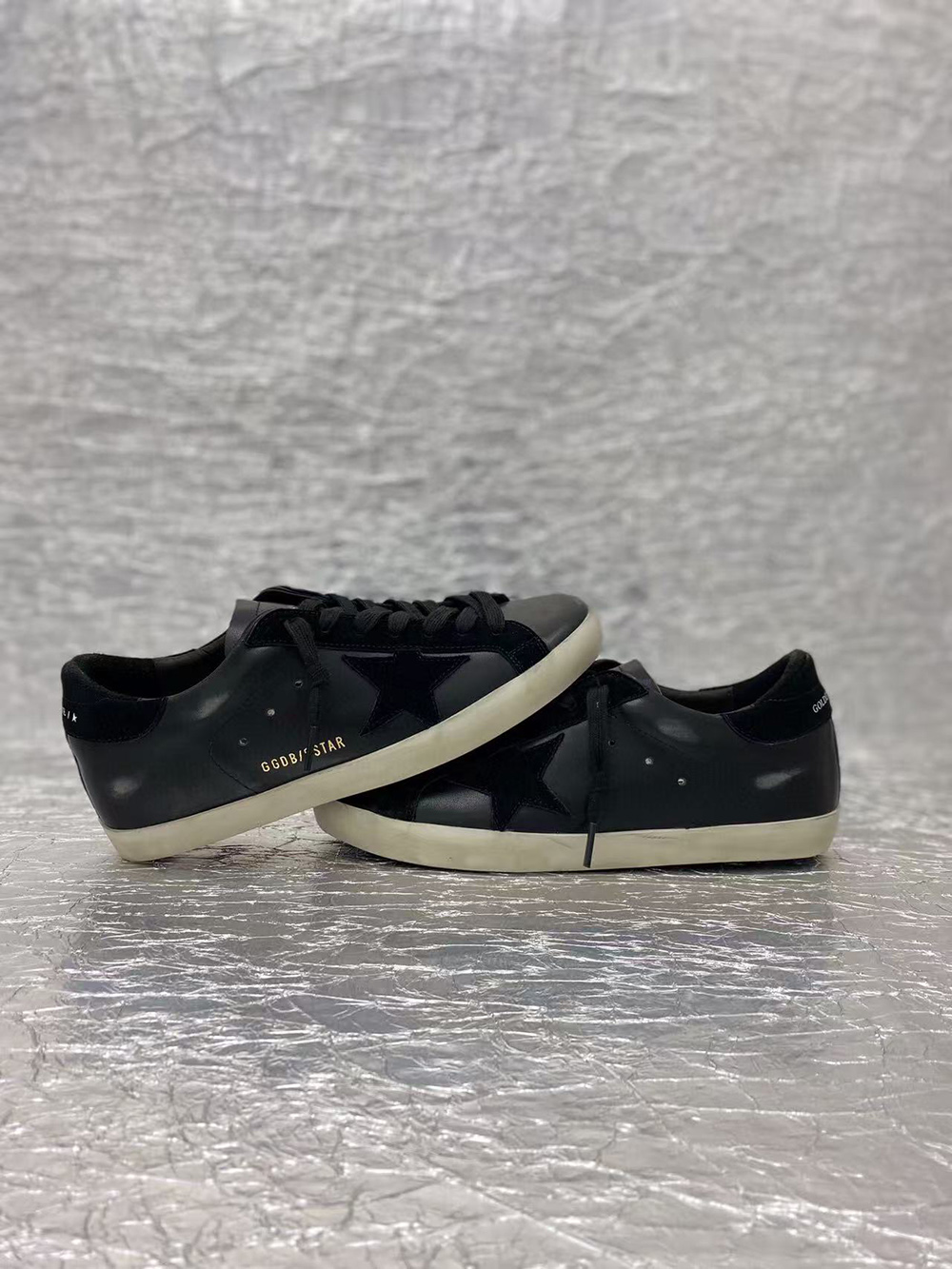 golden goose S*per-star black sneakers