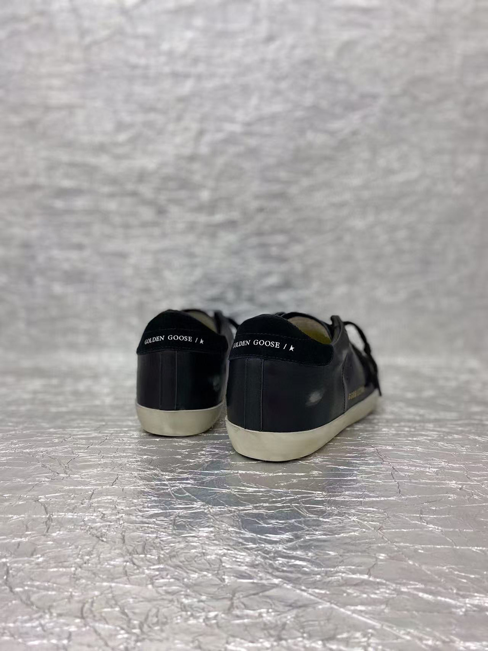 golden goose S*per-star black sneakers