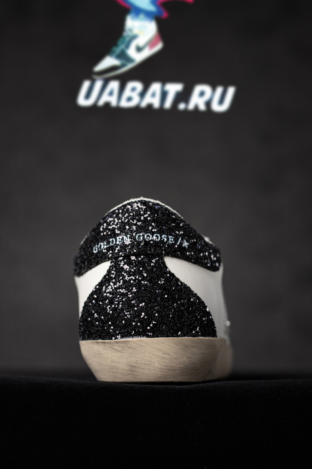 golden goose S*per-star white black glitter