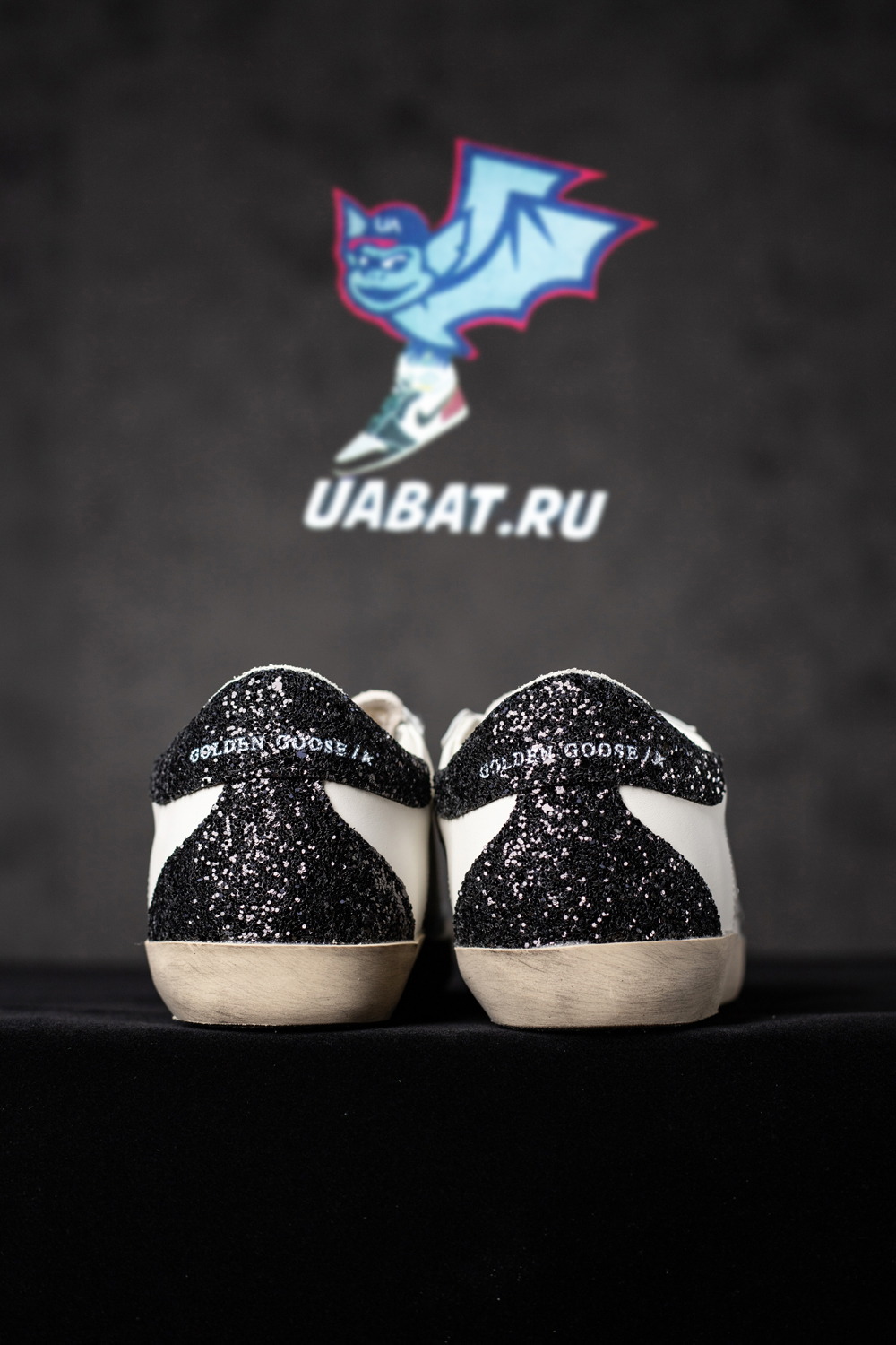 golden goose S*per-star white black glitter