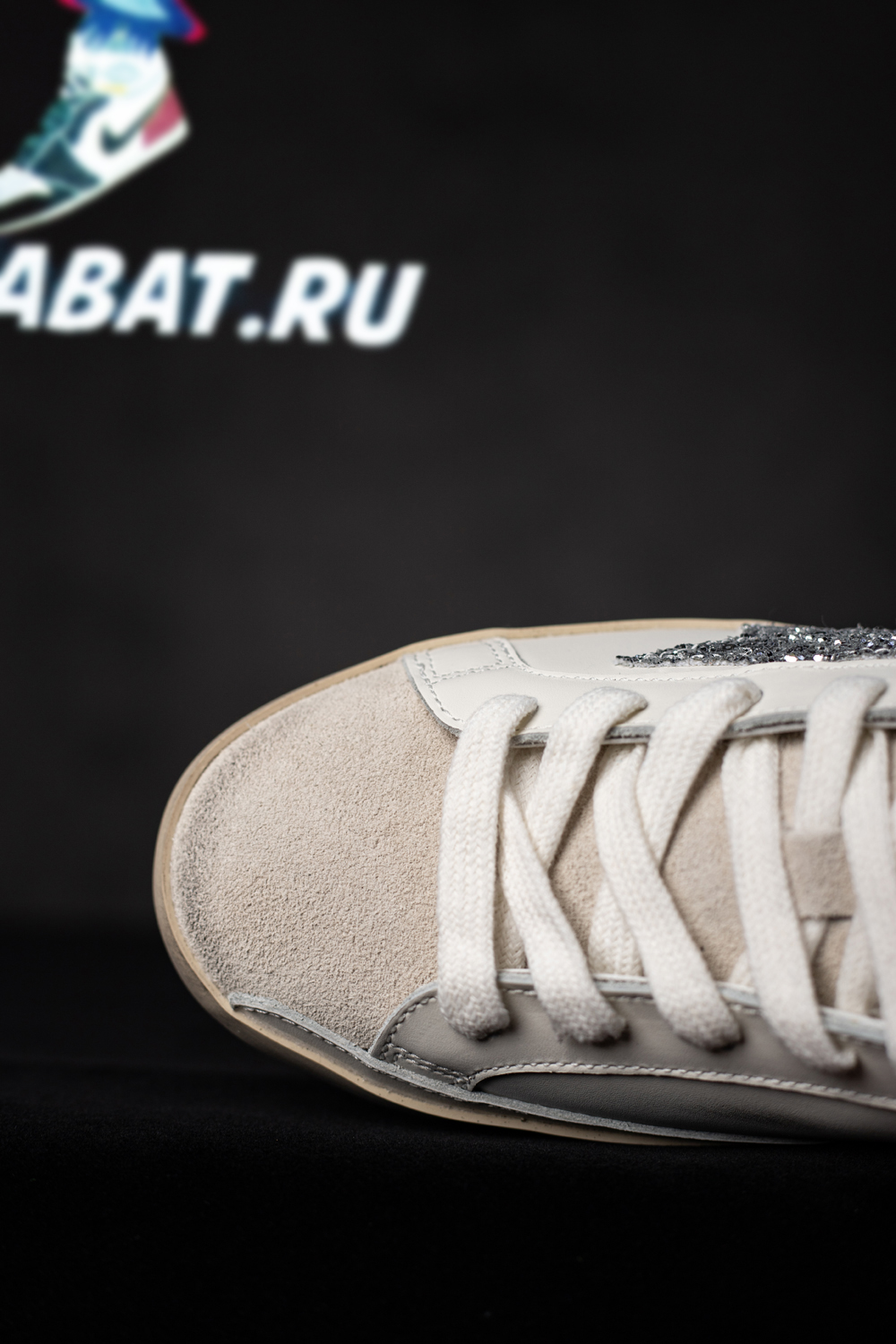 golden goose S*per-star white black glitter